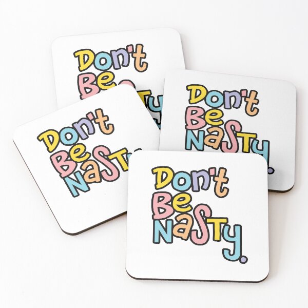 Item preview, Don't Be Nasty: Chunky Pastel Lettering designed and sold by GoodSequel.