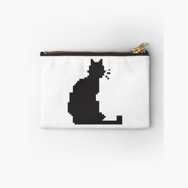 Item preview, Pixel art black cat silhouette designed and sold by twisted-dot.
