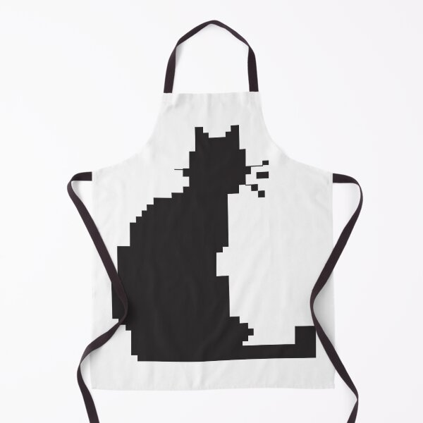 Item preview, Pixel art black cat silhouette designed and sold by twisted-dot.