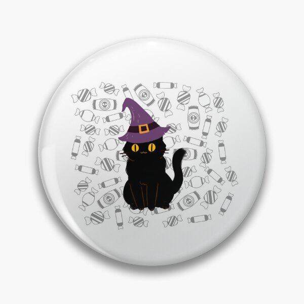 Item preview, Adorable cat with hat and candies for halloween designed and sold by noneko04.