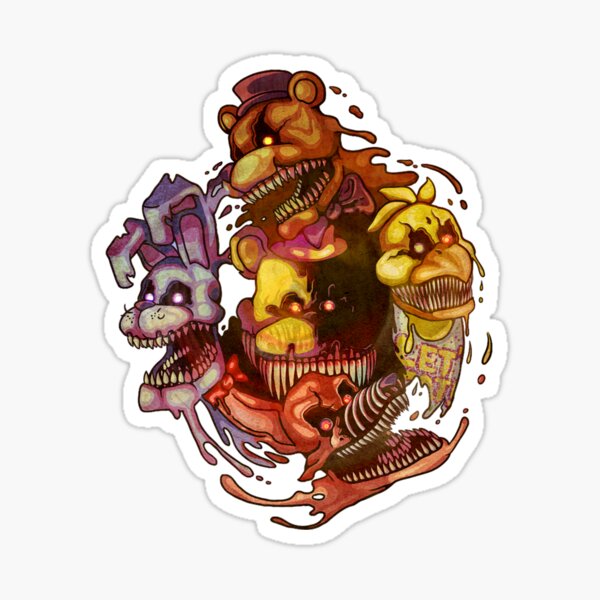 Free: Five Nights at Freddy's: Sister Location Animatronics Ultimate Custom  Night Nightmare Bunny - stikers 