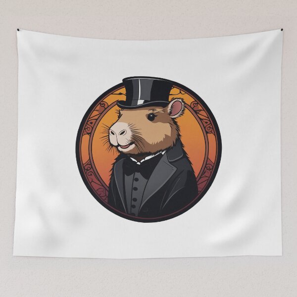Item preview, Dapper Capybara in Elegant Attire designed and sold by IMUZEN.