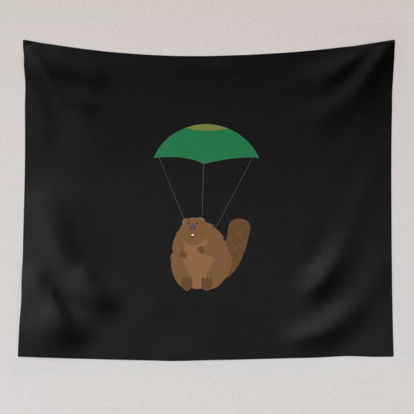Item preview, Parachuting Beaver   designed and sold by EmilianoBogan.