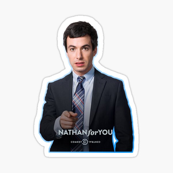 "nathan for you show comedy central" Sticker for Sale by ImpulSee