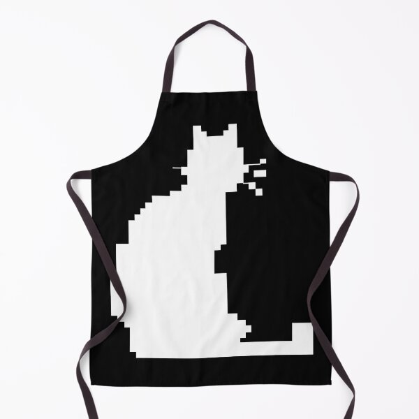 Item preview, Pixel art white cat silhouette designed and sold by twisted-dot.