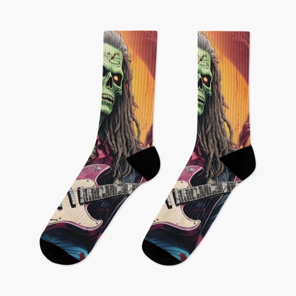 Item preview, scary zombie playing guitar, rock star designed and sold by Mauswohn.