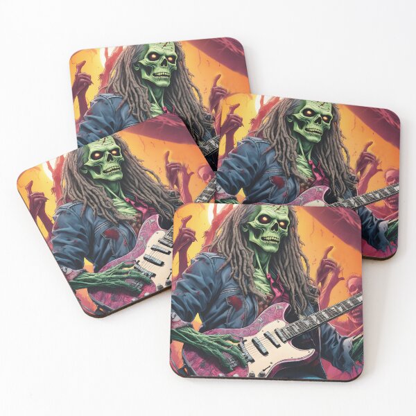 Item preview, scary zombie playing guitar, rock star designed and sold by Mauswohn.