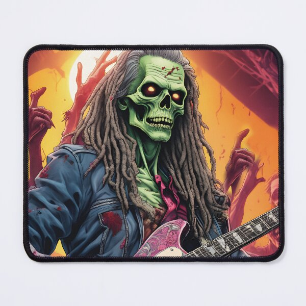 Item preview, scary zombie playing guitar, rock star designed and sold by Mauswohn.