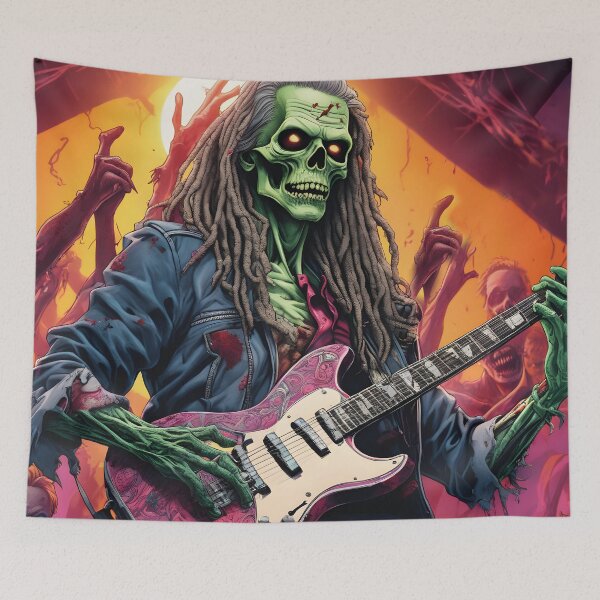 Item preview, scary zombie playing guitar, rock star designed and sold by Mauswohn.