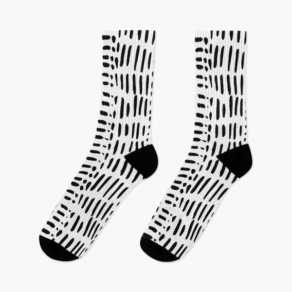 Item preview, Patrón blanco y negro en guiones y motas designed and sold by natinart.
