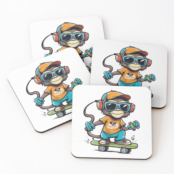 Item preview, Skateboarding Monkey designed and sold by OrganicCharm.