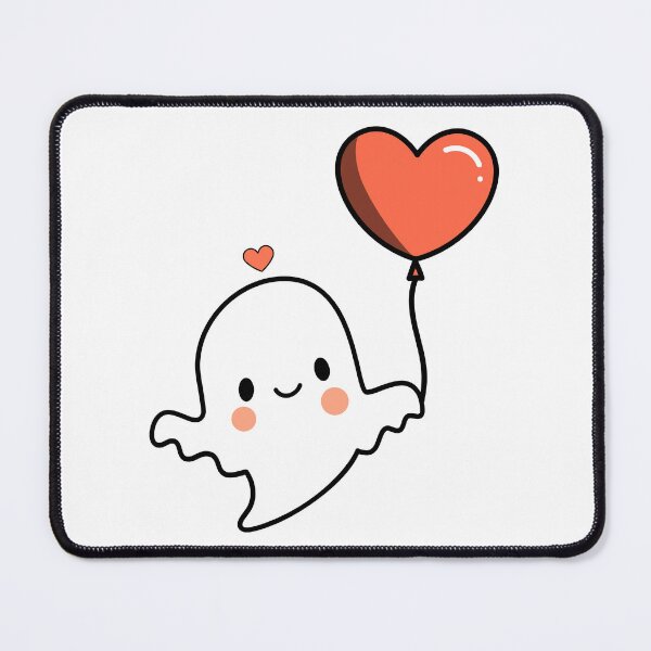 Item preview, Adorable ghost with heart balloon for halloween designed and sold by noneko04.