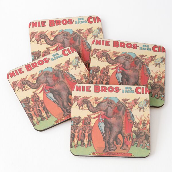 Item preview, STK501895A-Vintage circus poster showing performing elephants. designed and sold by StocktrekImages.