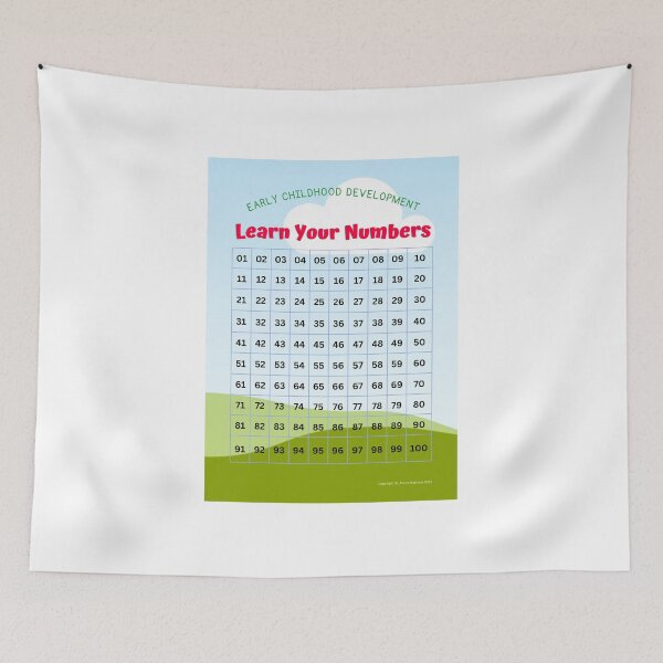 Item preview, Classroom Poster/Chart Numbers 1-100 designed and sold by AlonaM.