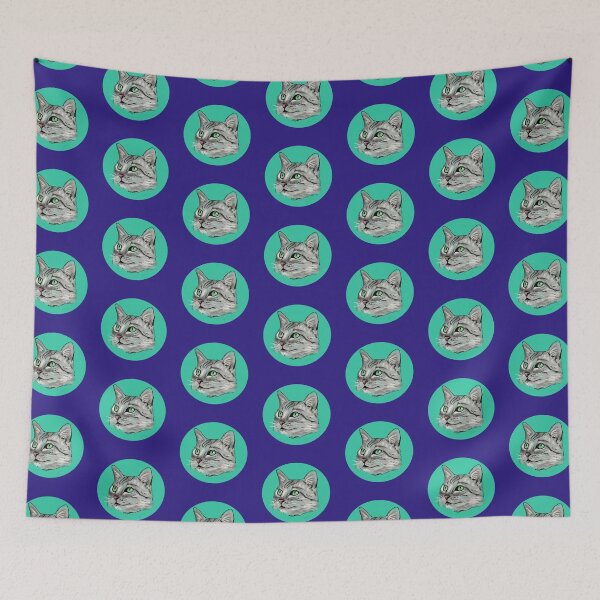 Item preview, Mau Cat - Teal Background designed and sold by ienjoycatsss.