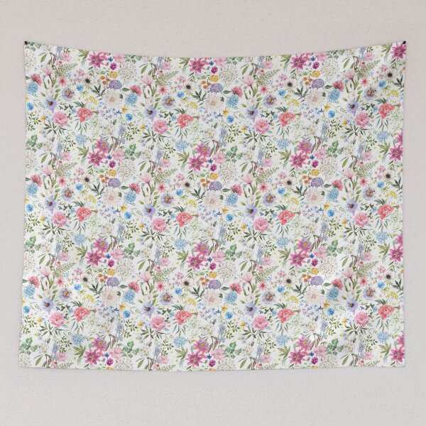 Item preview, Colorful Floral pattern on White Background: Mixed Pattern Magic designed and sold by Rebecca Turk.