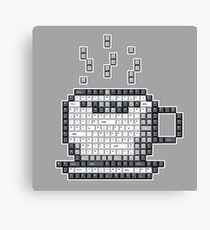 Keyboard Pixel Art - COFFEE Canvas Print