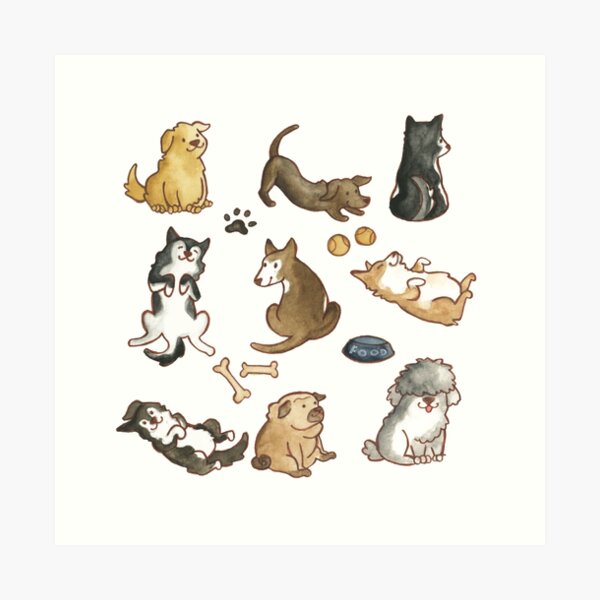 Puppies! Art Print