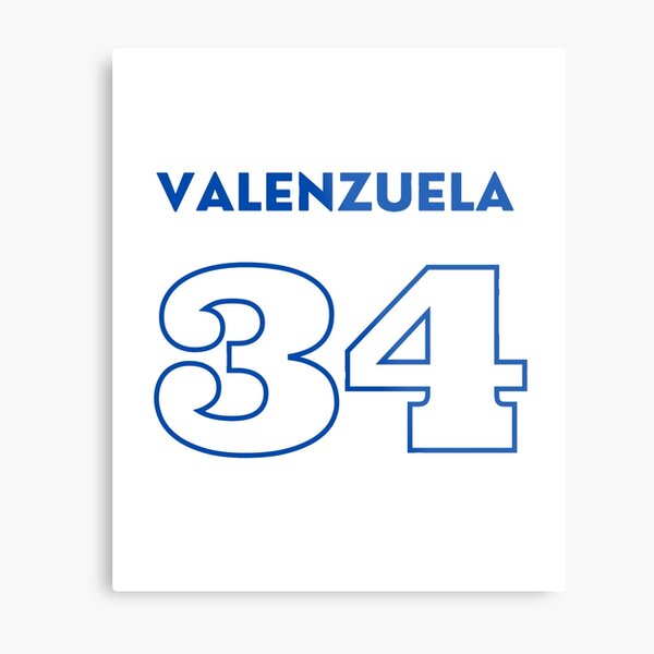 No#34 Black Angeles Dodgers Fernando Valenzuela Mexico Printed