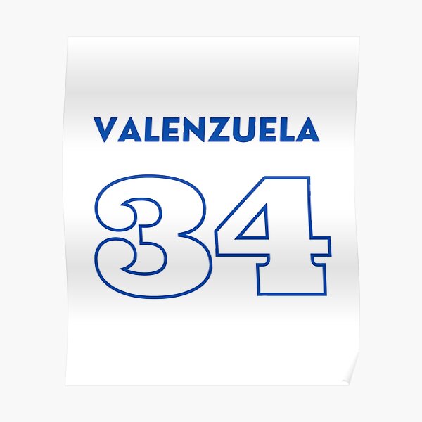 Men's Los Angeles Dodgers #34 Toro Valenzuela Blue Vin Scully