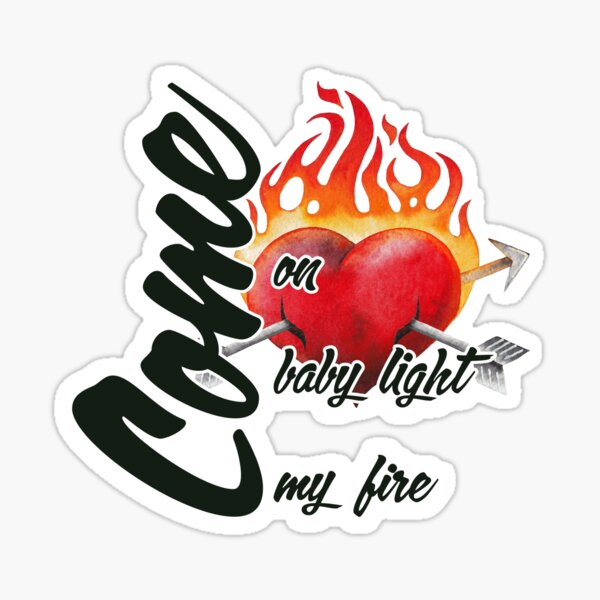 Come on Baby Light My Fire - Cute/Kawaii/Baby Pumpkin Jack-o-lantern - The  Doors Parody Sticker for Sale by Bess Goden