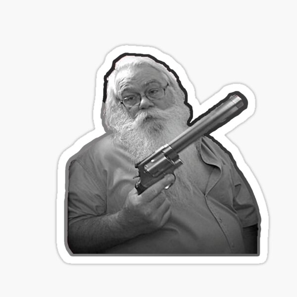 nathan for you santa gun Sticker