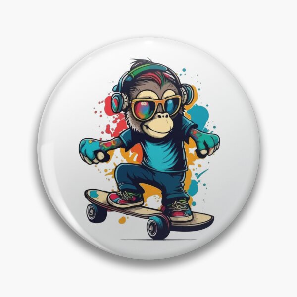 Item preview, Skateboarding Monkey designed and sold by OrganicCharm.