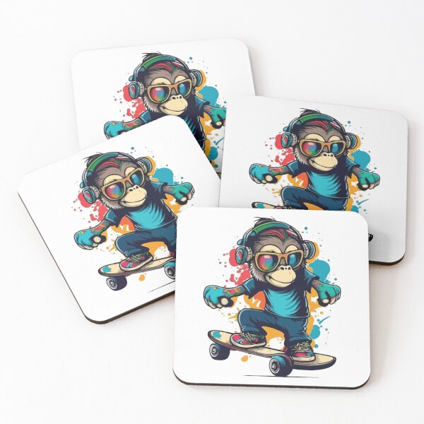Item preview, Skateboarding Monkey designed and sold by OrganicCharm.