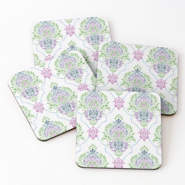 Item preview, Damask modern white designed and sold by Alessandro Remo Mazzoni Remotextiles.