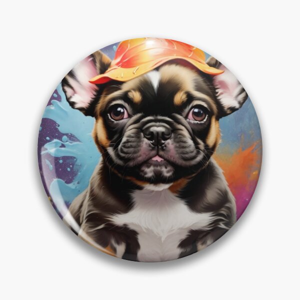 Item preview, French Bulldog Puppy Portrait With A Halloween Hat designed and sold by Wolfheartart.