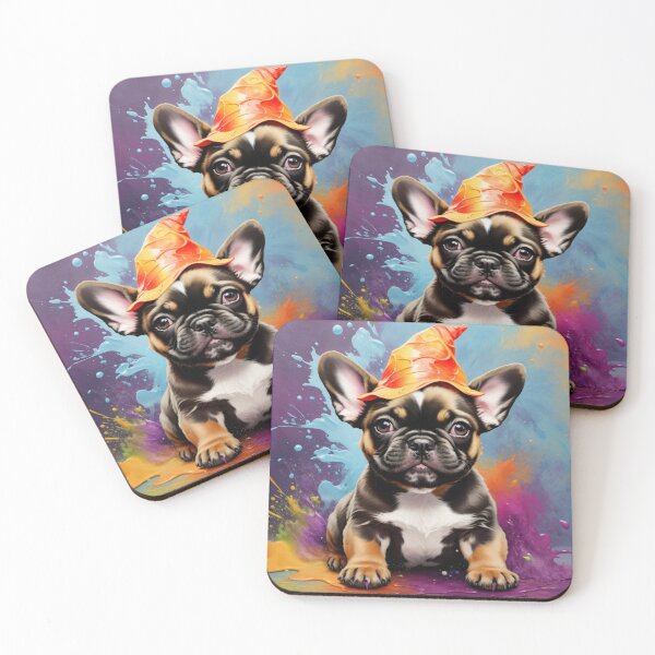 Item preview, French Bulldog Puppy Portrait With A Halloween Hat designed and sold by Wolfheartart.