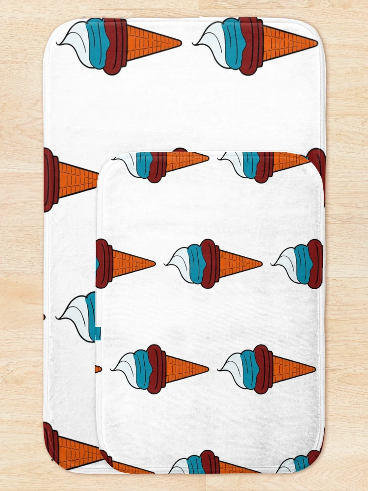 Thumbnail 5 of 6, Bath Mat, Raspberry Ripple Reverie - Ice Cream designed and sold by ArchieDid.