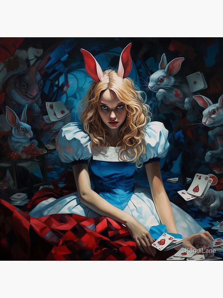 Alice in Wonderland Tote Bag Trippy Steampunk Alice Psychedelic