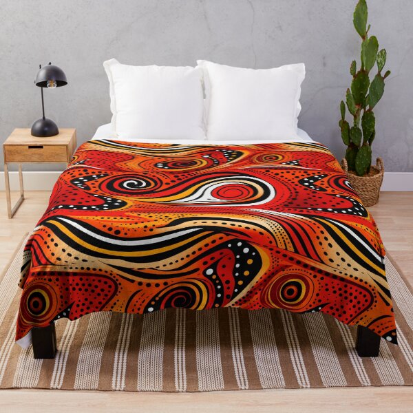 Item preview, Aboriginal art with red designed and sold by FK-UK.