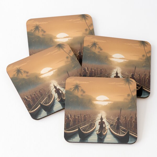 Item preview, Indigenous Warriors in Canoes designed and sold by Vibranta Studio.