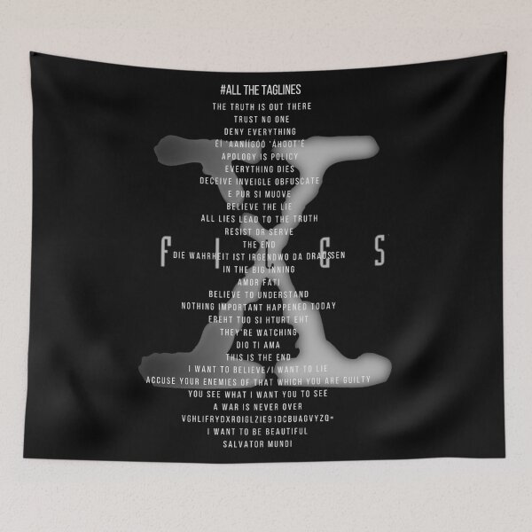 Item preview, X Files - #All The Taglines designed and sold by ScratchThatSh.