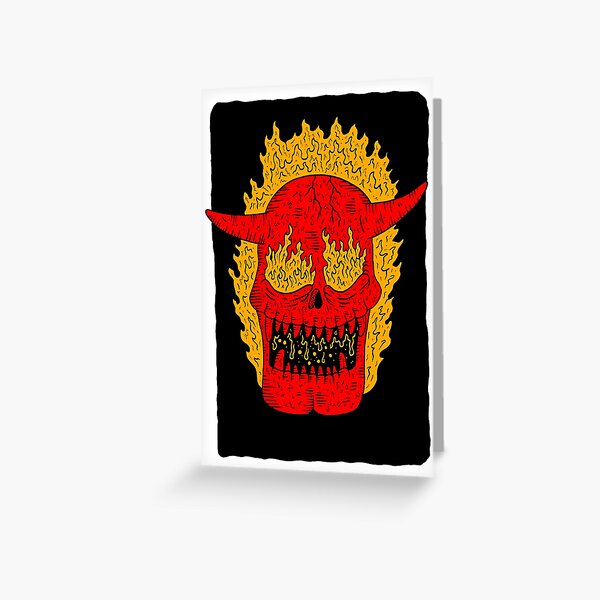Burning Devil Greeting Card