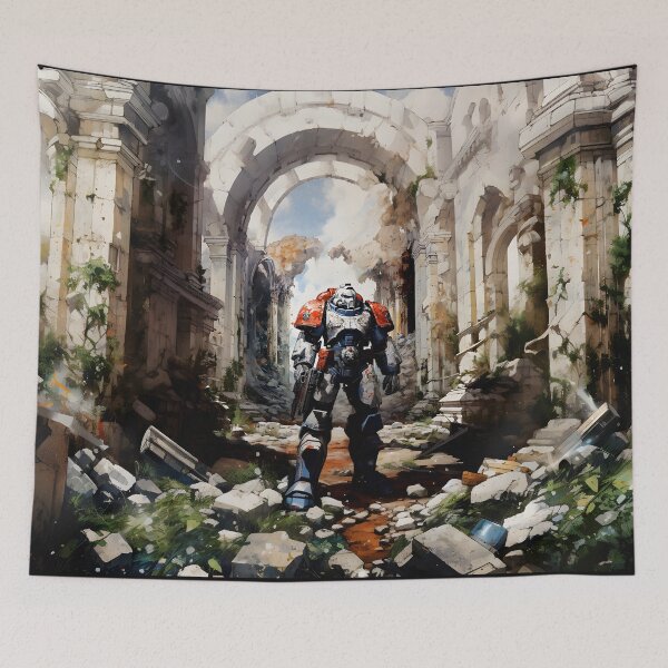 Item preview, robot war in broke white building designed and sold by wlestakaviana.