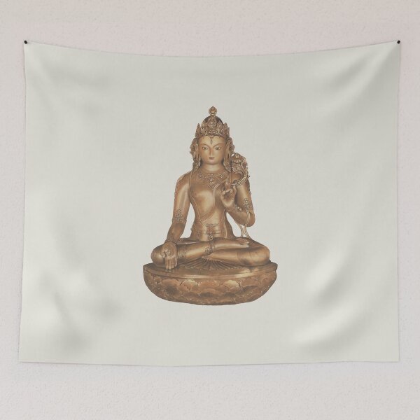Item preview, Goddess of Mercy Buddhist Bronze Statue designed and sold by Mulan-Prints.