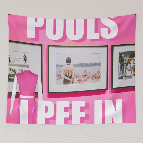 Item preview, Pools I Pee In—Mischievous Pool Exhibition in the Quote Gallery at the Pink Museum  designed and sold by ignasirus.