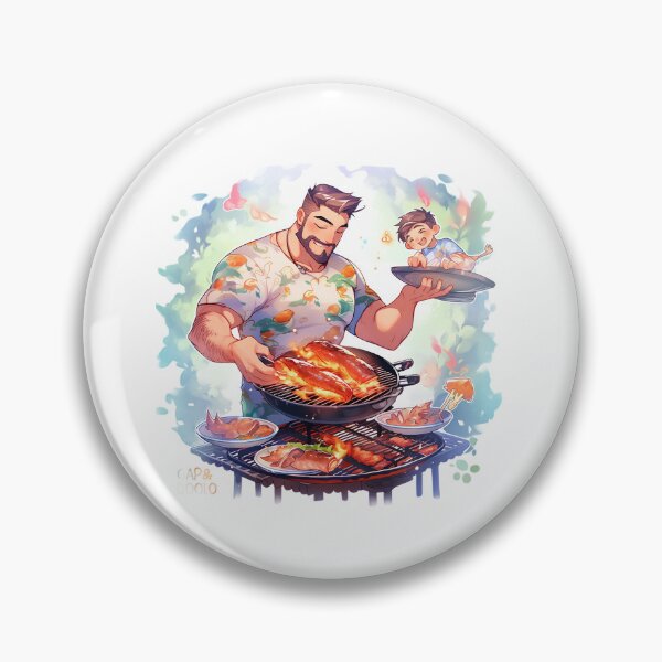Item preview, Fathers Day Grillmaster Dads BBQ Grill Master Barbecue Cooking Outdoor Dad Season Time King designed and sold by MartynGrey.