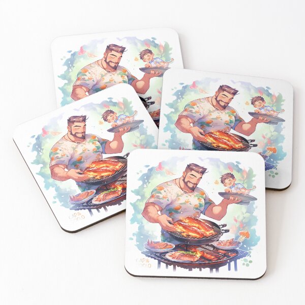 Item preview, Fathers Day Grillmaster Dads BBQ Grill Master Barbecue Cooking Outdoor Dad Season Time King designed and sold by MartynGrey.