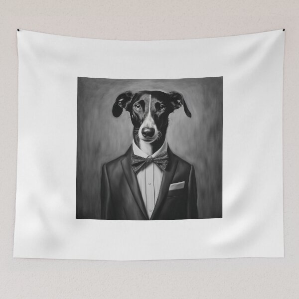 Item preview, Black Greyhound in Suit Art designed and sold by redstar19.