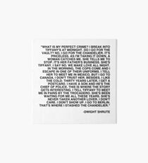Dwight Shrute - The Perfect Crime Art Board Print
