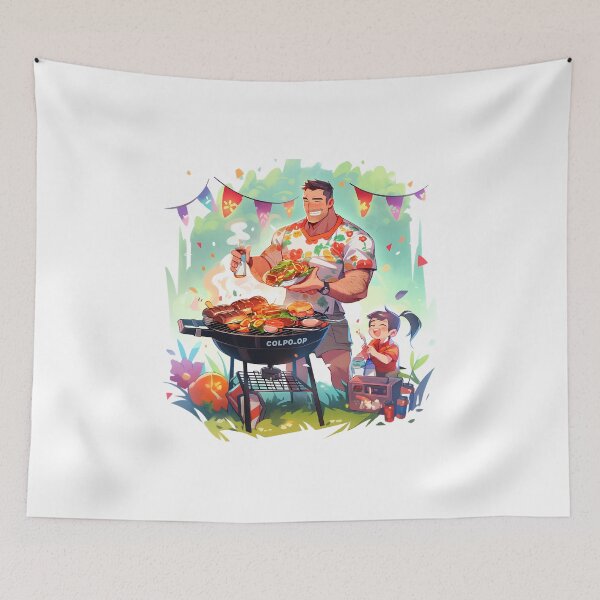 Item preview, Fathers Day Grillmaster Young fathers Barbecue BBQ Grill Master Dad Barbecue Time Season King designed and sold by MartynGrey.