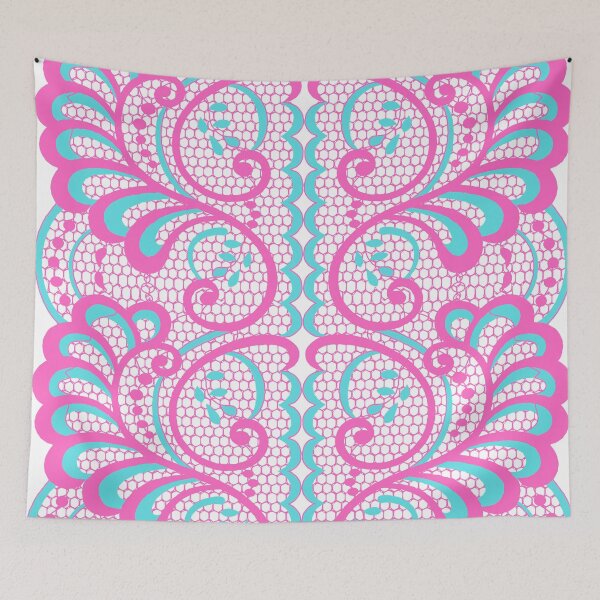 Item preview, Lace ribbon blue and pink designed and sold by ArtAngiTresors.