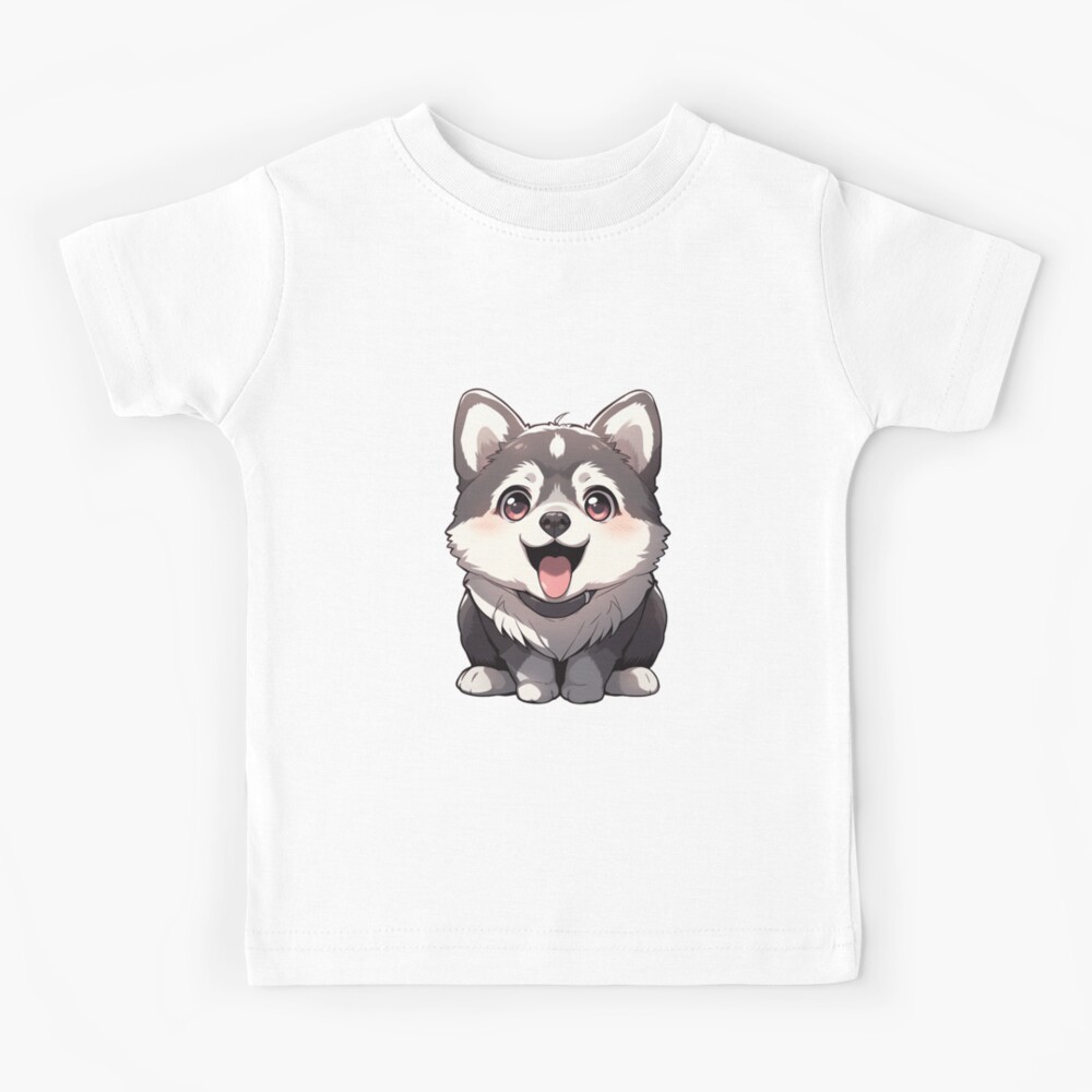 Cute Kawaii Husky Dog Smiling