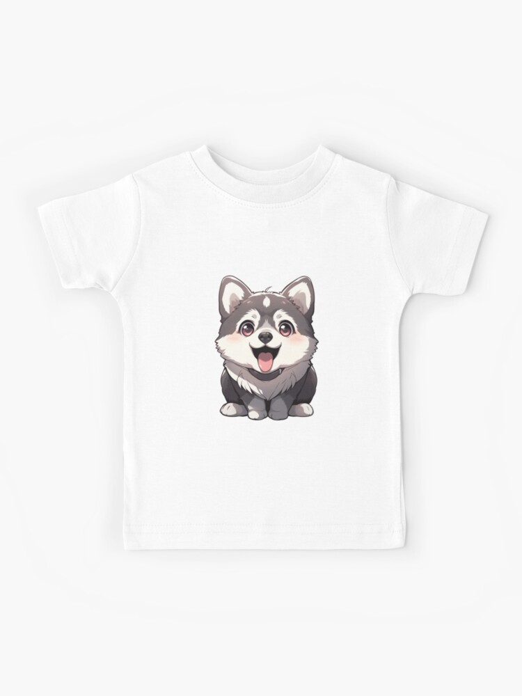 Cute Kawaii Husky Dog Smiling