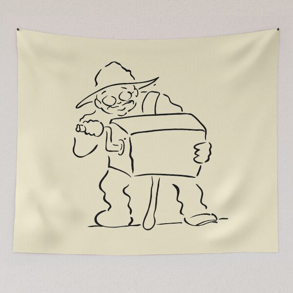 Item preview, Organ grinder. Vintage line drawing designed and sold by philipinct.