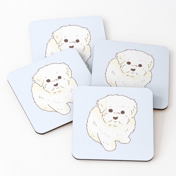 Item preview, Maltese sitting illustration  designed and sold by Mayarart.